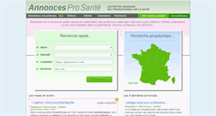 Desktop Screenshot of annonces-pro-sante.com
