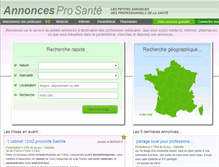 Tablet Screenshot of annonces-pro-sante.com